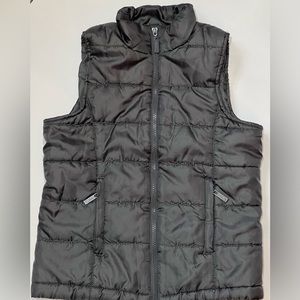 Jou Jou zip up gray puffer vest for girls